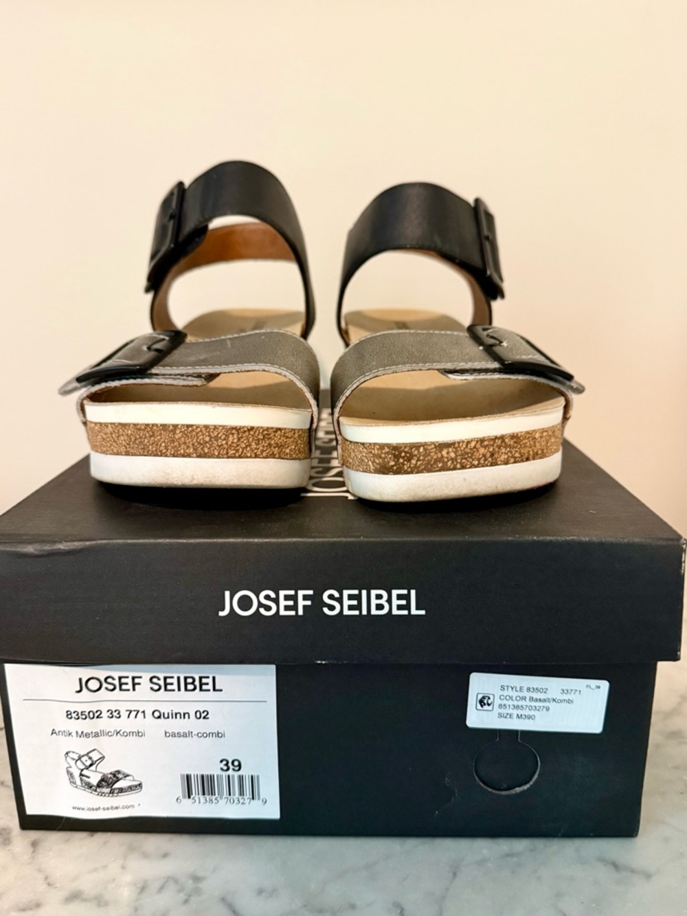 Josef Seibel Quinn 02 Wedge Sandal in Balsalt size 39 - Picture 5 of 10